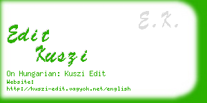 edit kuszi business card